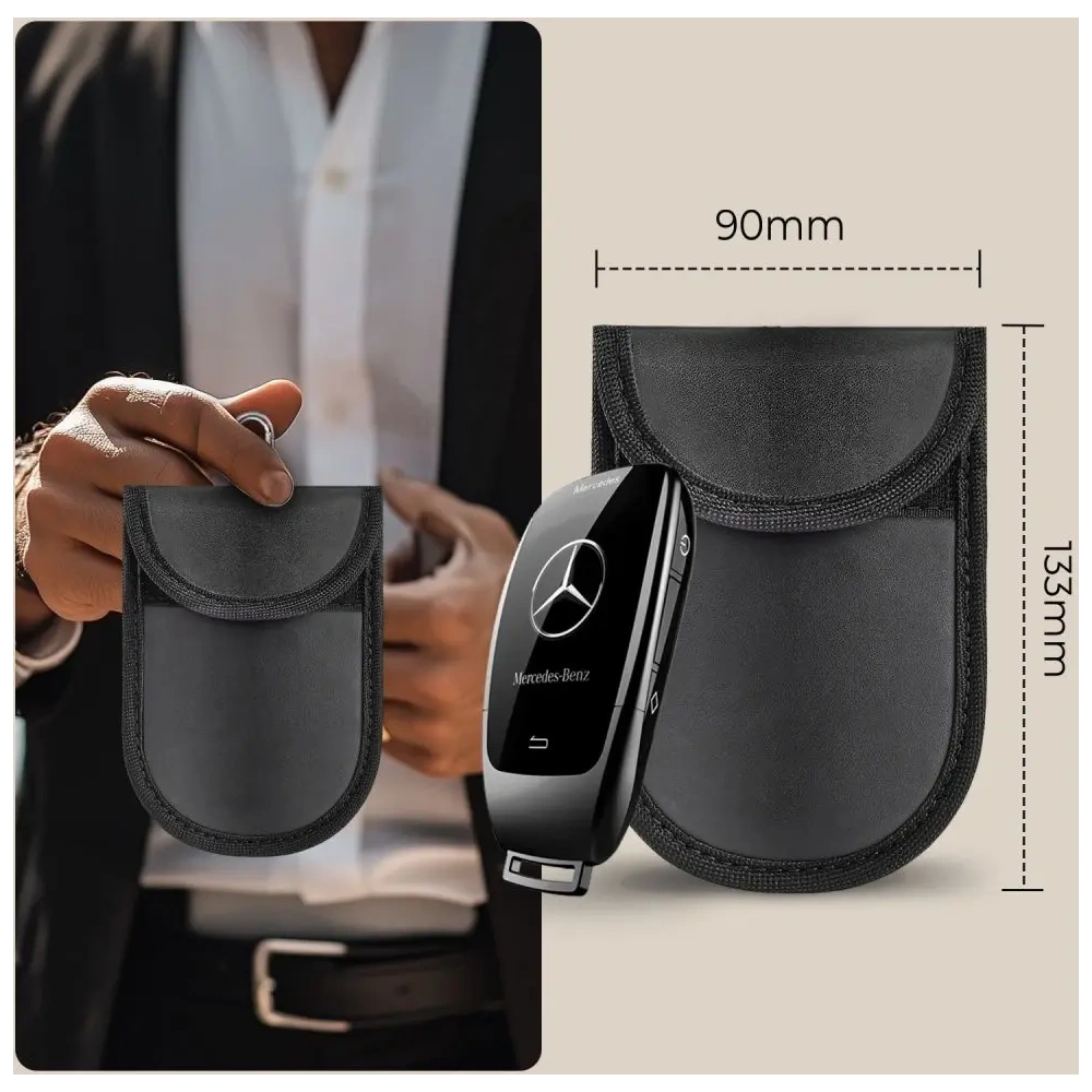 Klatka Faradaya Tech-Protect KLR100 Pouch Keyless RFID Signal Blocker Case Black/black