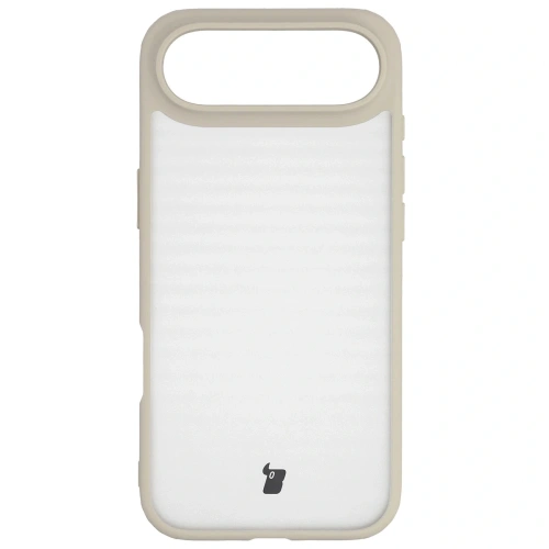 Etui Bizon Case Angelo do Apple iPhone 17 Air półprzezroczyste z beżową ramką