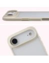 Etui Bizon Case Angelo do Apple iPhone 17 Air półprzezroczyste z beżową ramką