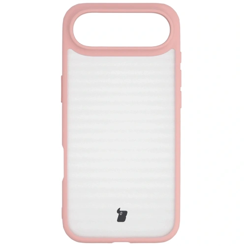 Etui Bizon Case Angelo do Apple iPhone 17 Air półprzezroczyste z jasnoróżową ramką