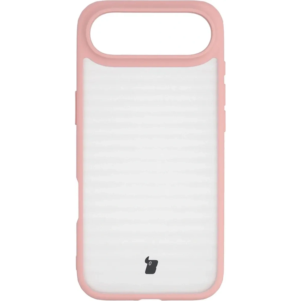 Etui Bizon Case Angelo do Apple iPhone Air półprzezroczyste z jasnoróżową ramką