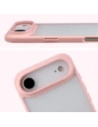 Etui Bizon Case Angelo do Apple iPhone 17 Air półprzezroczyste z jasnoróżową ramką