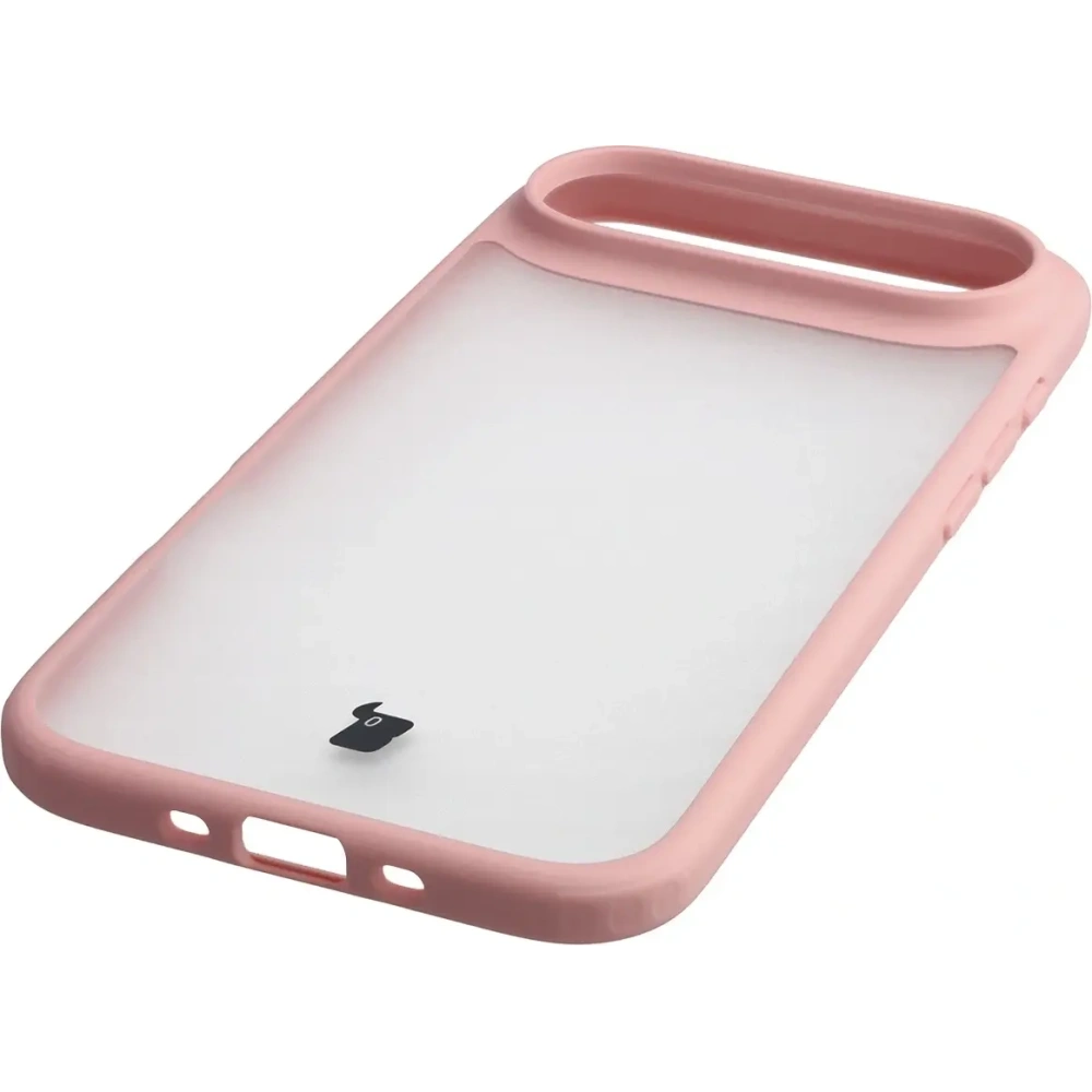 Etui Bizon Case Angelo do Apple iPhone Air półprzezroczyste z jasnoróżową ramką