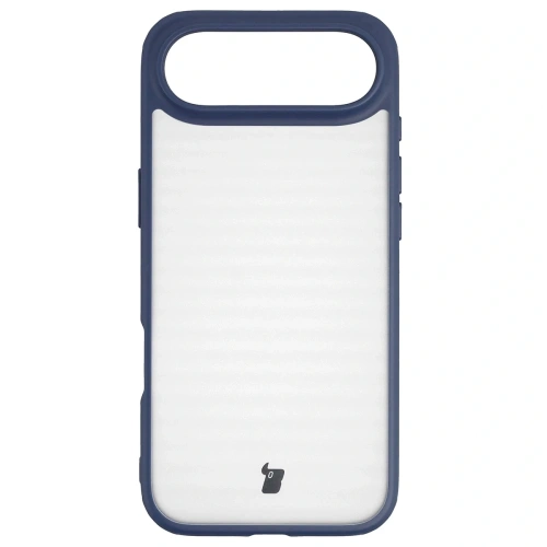 Etui Bizon Case Angelo do Apple iPhone 17 Air półprzezroczyste z granatową ramką