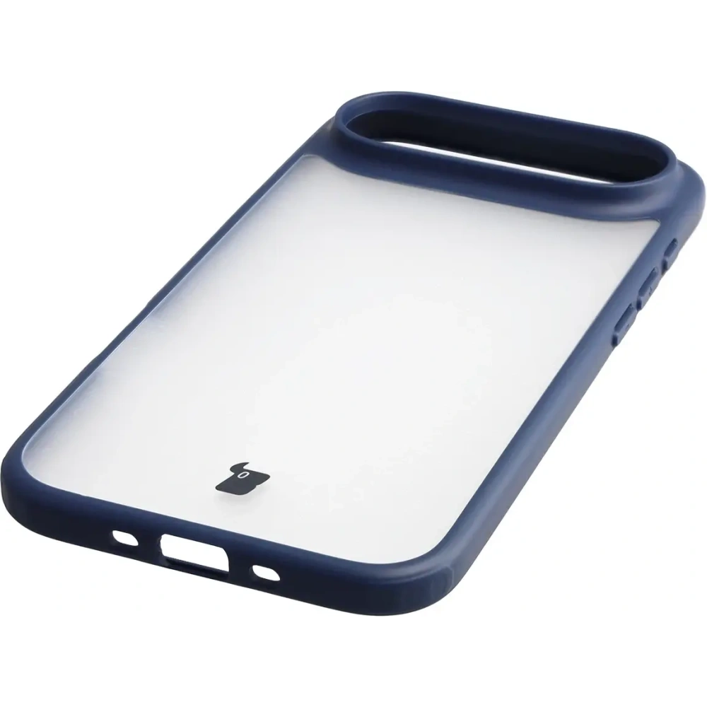 Etui Bizon Case Angelo do Apple iPhone Air półprzezroczyste z granatową ramką