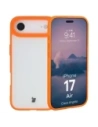 Etui Bizon Case Angelo do Apple iPhone 17 Air półprzezroczyste z pomarańczową ramką
