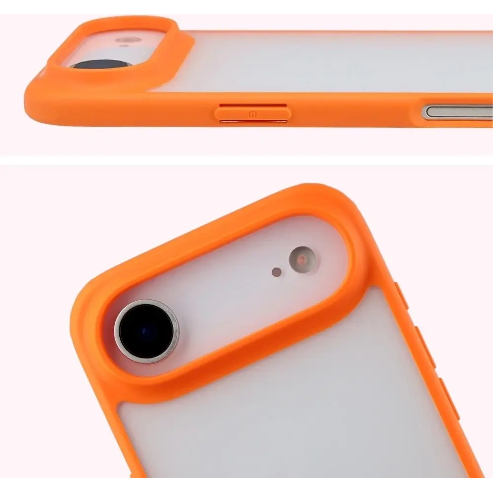 Etui Bizon Case Angelo do Apple iPhone Air półprzezroczyste z pomarańczową ramką