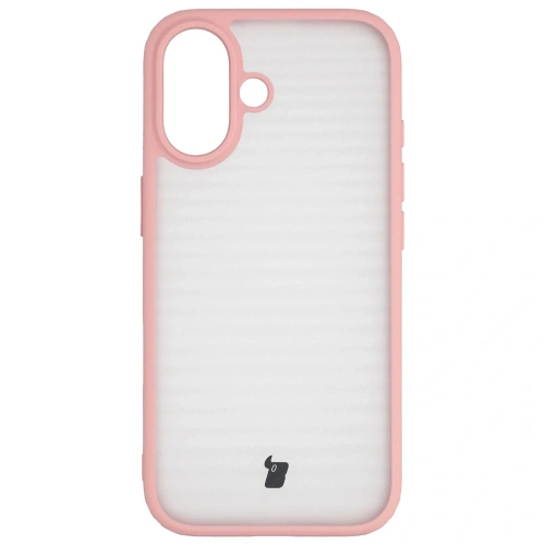 Etui Bizon Case Angelo do Apple iPhone 17 półprzezroczyste z jasnoróżową ramką