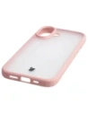 Etui Bizon Case Angelo do Apple iPhone 17 półprzezroczyste z jasnoróżową ramką
