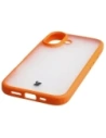 Etui Bizon Case Angelo do Apple iPhone 17 półprzezroczyste z pomarańczową ramką