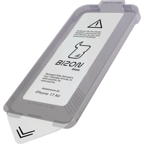 Szkło hartowane z ramką do łatwej aplikacji Bizon Glass Aplikator do Apple iPhone 17 Air [2 PACK]