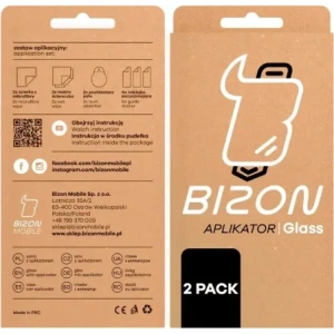 Szkło hartowane z ramką do łatwej aplikacji Bizon Glass Aplikator do Apple iPhone 17 Air [2 PACK]