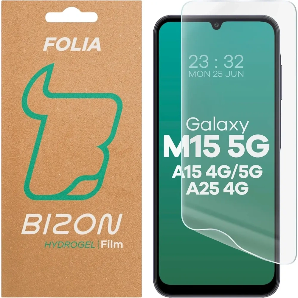Folia hydrożelowa na ekran Bizon Glass Hydrogel Front do do Samsung Galaxy A15 4G / 5G / A25 5G / M15 5G