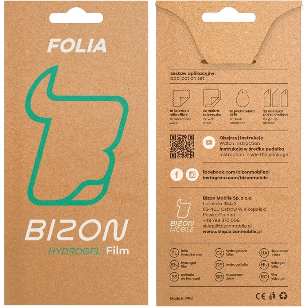 Folia hydrożelowa na ekran Bizon Glass Hydrogel Front do Motorola Moto G04 / G24 / G24 Power / E14