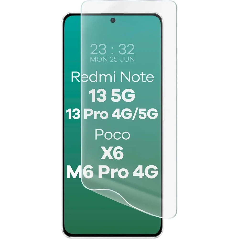 Folia hydrożelowa na ekran Bizon Glass Hydrogel Front do Xiaomi POCO X6 / Redmi Note 13 5G / Redmi Note 13 Pro 4G / 5G / POCO M6 Pro 4G
