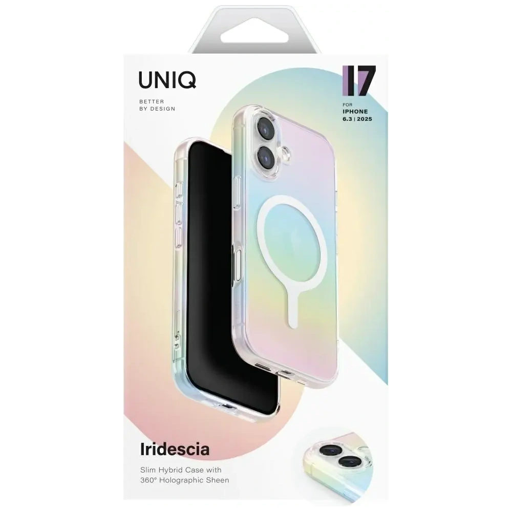 Etui UNIQ Iridescia do Apple iPhone 17 MagClick Charging holo quartz