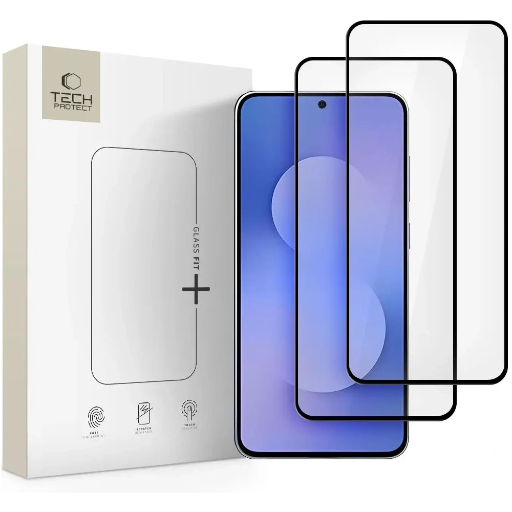 Szkło hartowane Tech-Protect Glass Fit+ do Samsung Galaxy S25 FE Black [2 PACK]