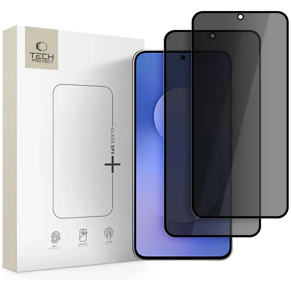 Szkło prywatyzujące Tech-Protect Glass Spy+ do do Samsung Galaxy S25 FE Privacy [2 PACK]