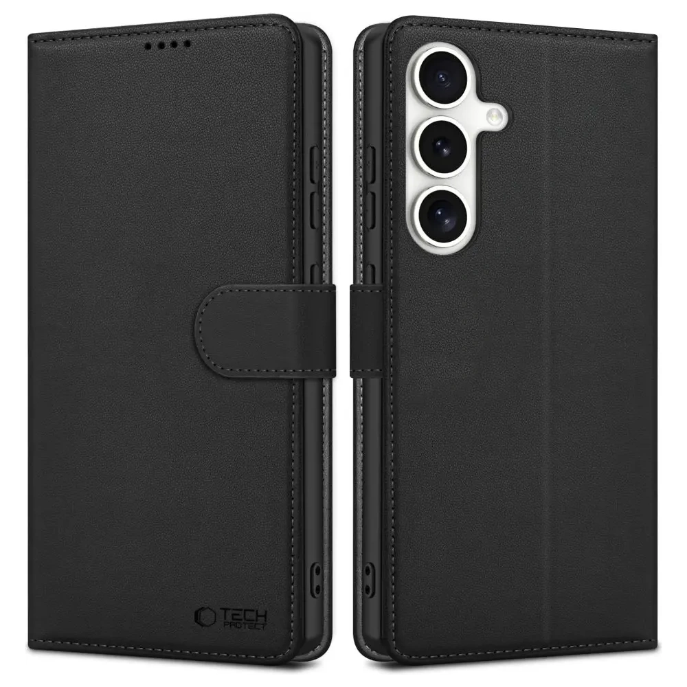 Etui z klapką Tech-Protect Wallet do Samsung Galaxy S25 FE Black