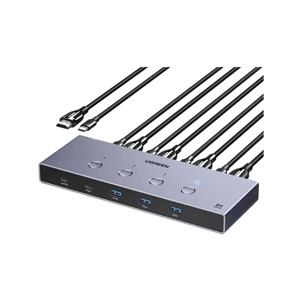 Przełącznik Switch KVM UGREEN AK701 4w1 HDMI 60Hz