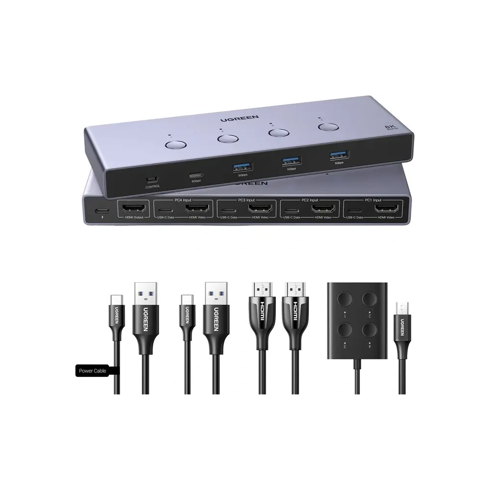 Przełącznik Switch KVM UGREEN AK701 4w1 HDMI 60Hz