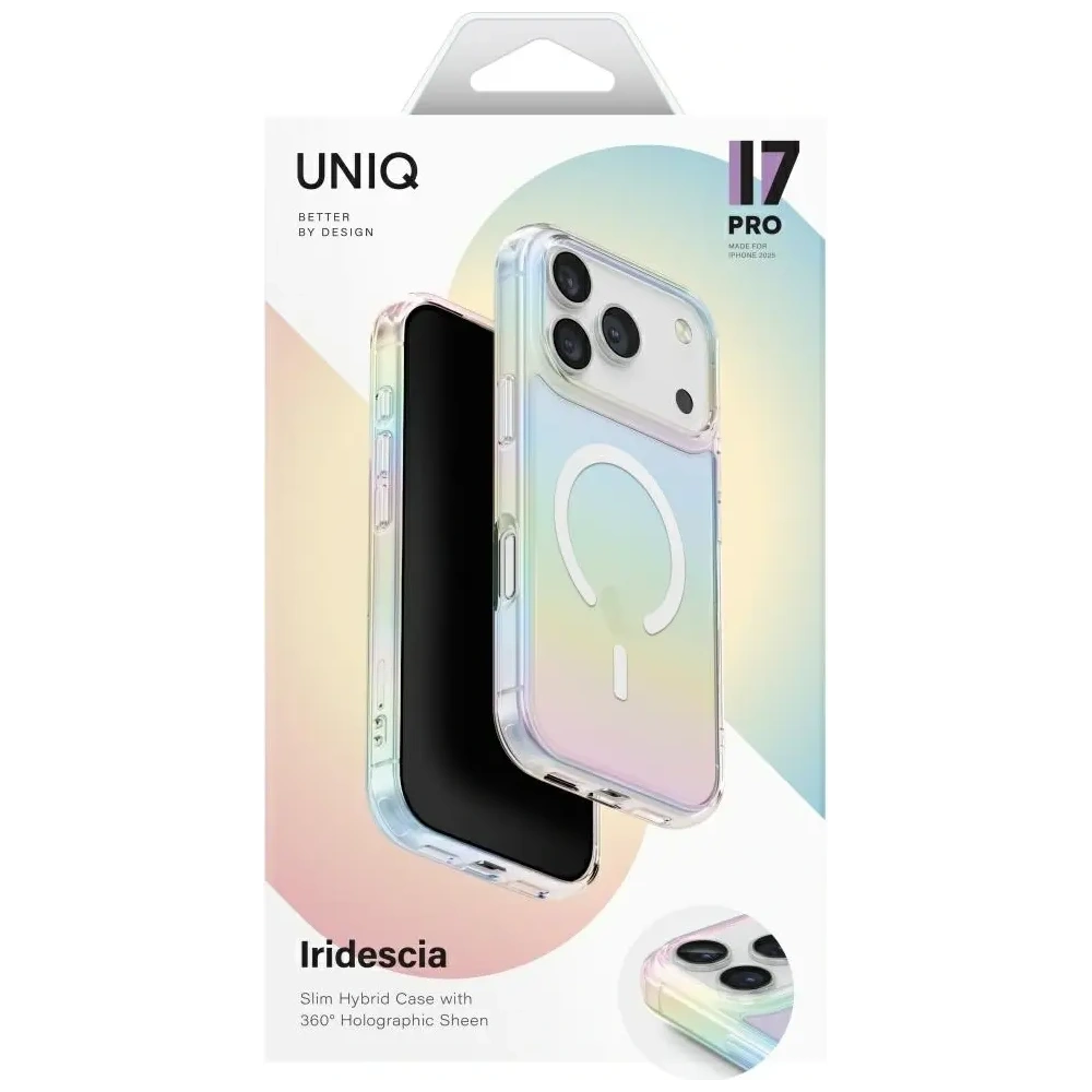 Etui UNIQ Iridescia do Apple iPhone 17 Pro MagClick Charging holo quartz