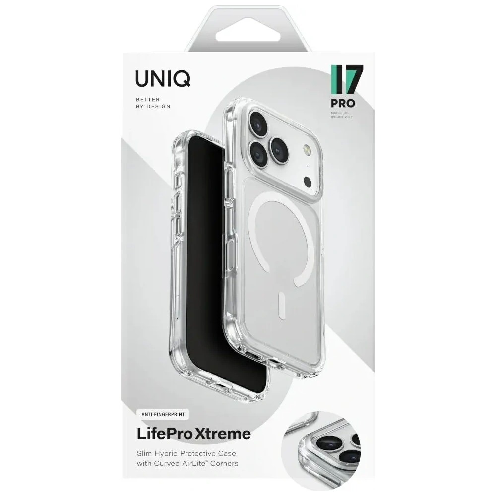 Etui UNIQ LifePro Xtreme do Apple iPhone 17 Pro MagClick Charging przezroczysty