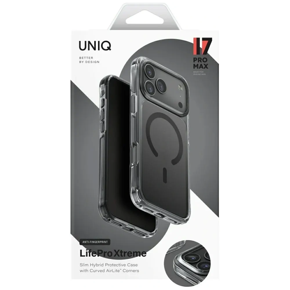 Etui UNIQ LifePro Xtreme do Apple iPhone 17 Pro Max MagClick Charging czarny