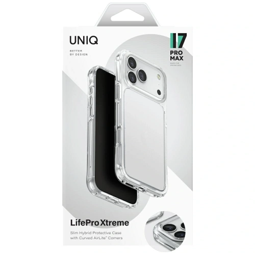 Etui UNIQ LifePro Xtreme do Apple iPhone 17 Pro Max przezroczysty