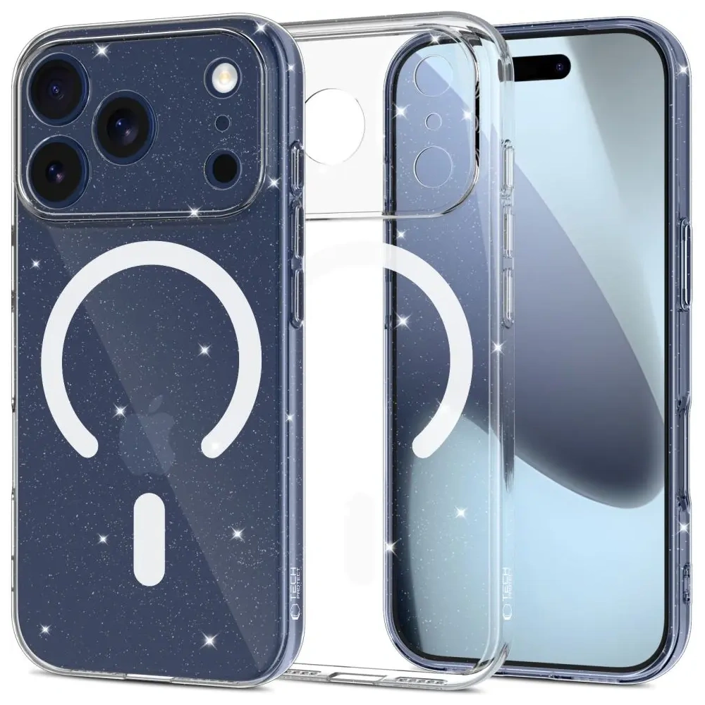 Etui Tech-Protect FlexAir MagSafe do Apple iPhone 17 Pro Max Glitter