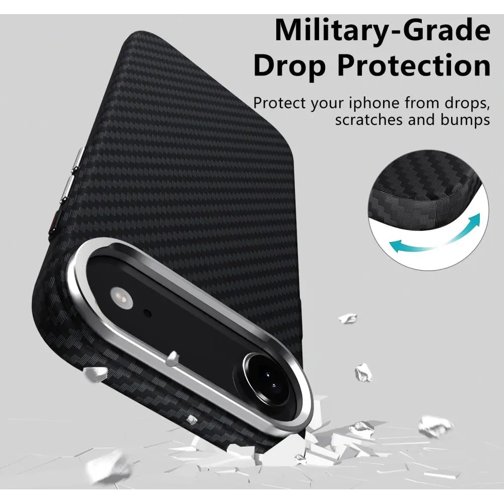 Etui Tech-Protect Ion Carbon MagSafe do Apple iPhone Air Black/silver