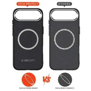 Etui Tech-Protect Ion Carbon MagSafe do Apple iPhone 17 Air Black/silver