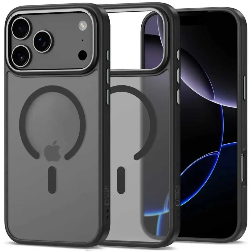Etui Tech-Protect MagEdge MagSafe do Apple iPhone 17 Pro Matte Black/gunmetal