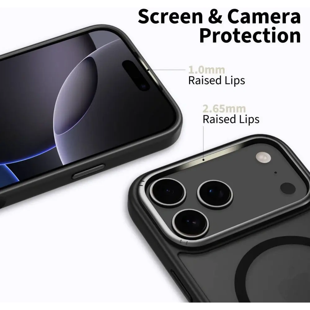 Etui Tech-Protect MagEdge MagSafe do Apple iPhone 17 Pro Matte Black/gunmetal