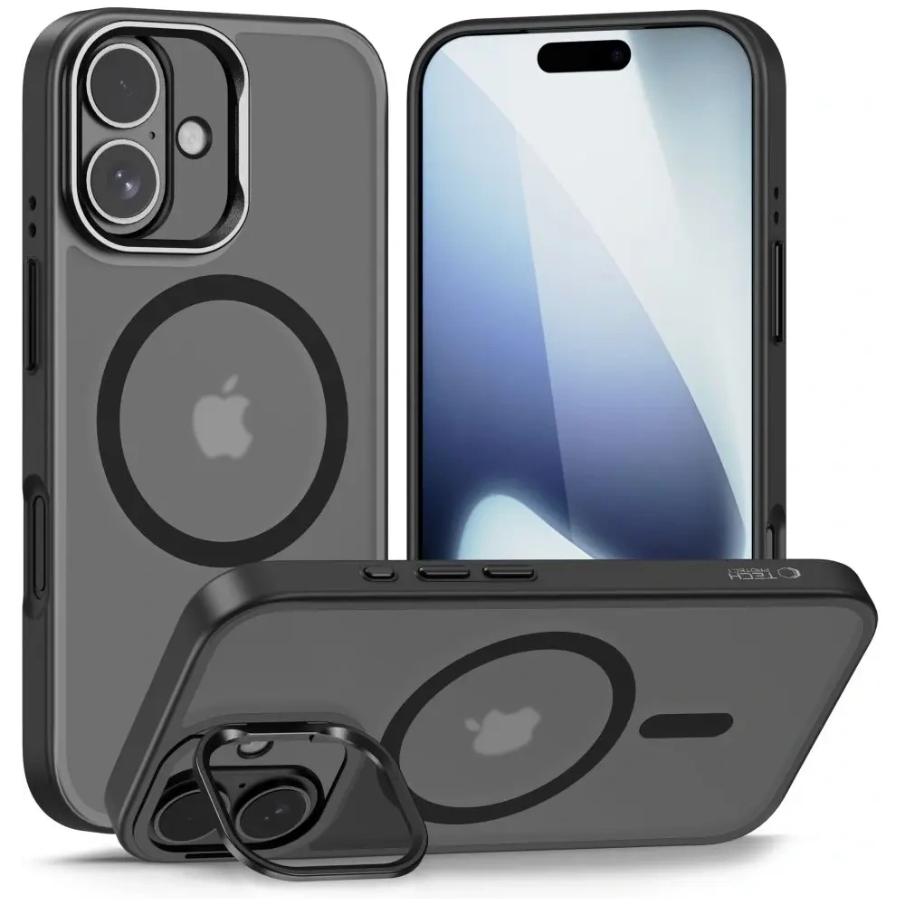 Etui Tech-Protect Magstand MagSafe do Apple iPhone 17 Matte Black