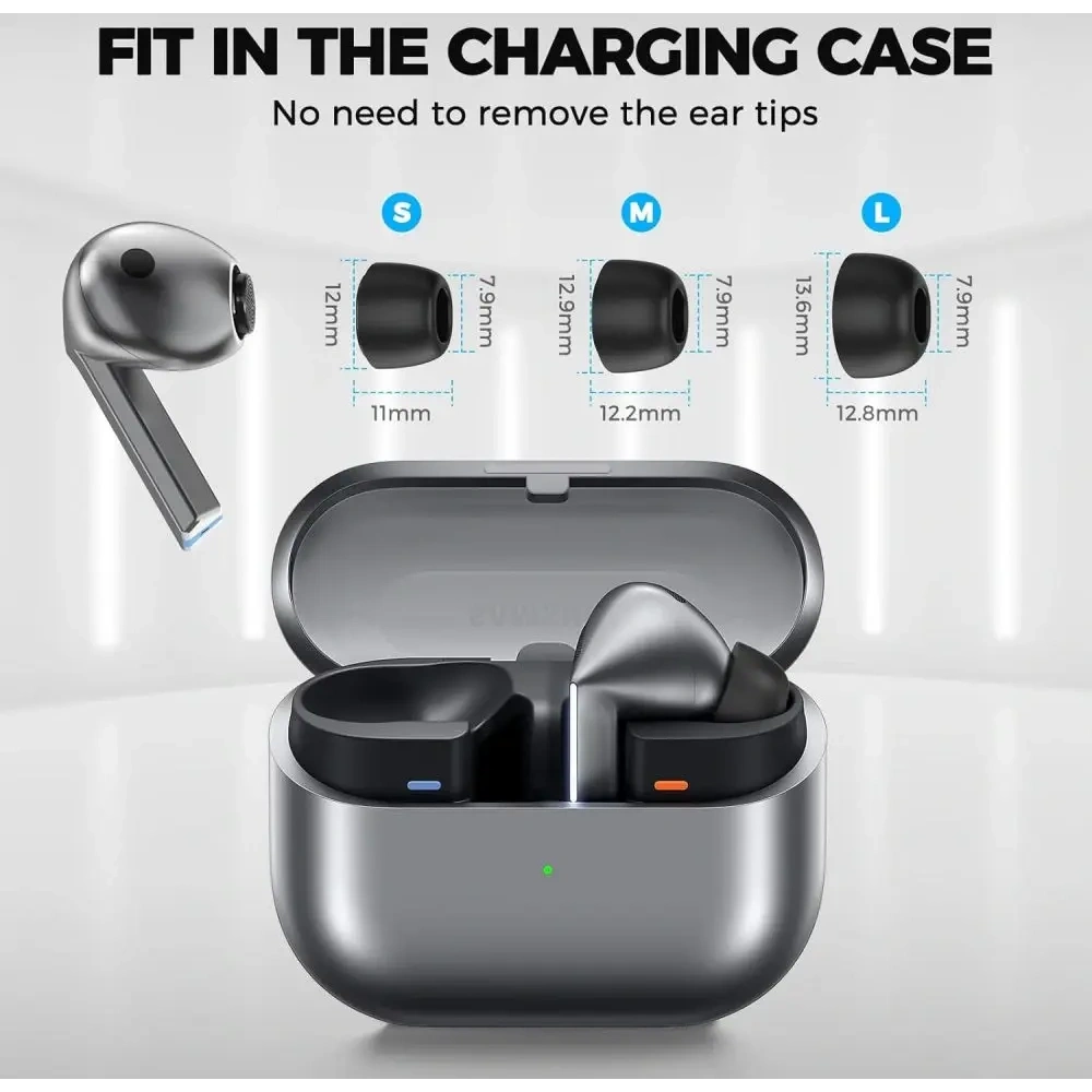 Zestaw nakładek Tech-Protect Ear Tips do Samsung Galaxy Buds 3 Pro Grey [3 PACK]