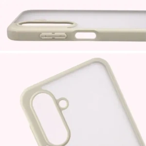 Etui Bizon Case Angelo do Samsung Galaxy A17 5G półprzezroczyste z beżową ramką