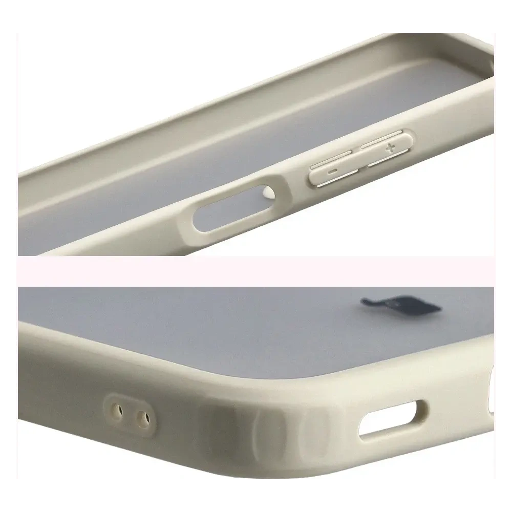 Etui Bizon Case Angelo do Samsung Galaxy A17 5G półprzezroczyste z beżową ramką