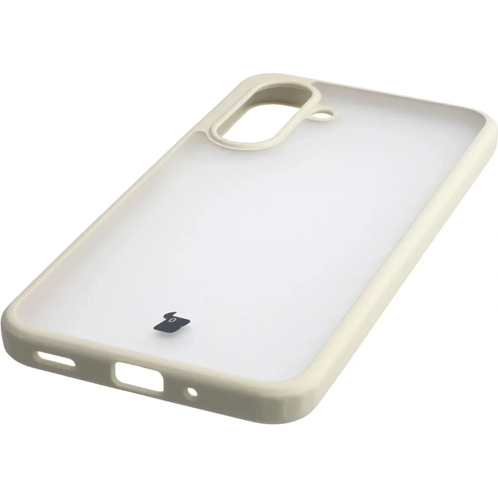 Etui Bizon Case Angelo do Samsung Galaxy A17 5G półprzezroczyste z beżową ramką