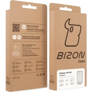Etui Bizon Case Angelo do Samsung Galaxy A17 5G półprzezroczyste z beżową ramką