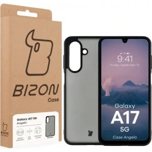 Etui Bizon Case Angelo do Samsung Galaxy A17 5G przydymione z czarną ramką