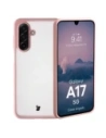 Etui Bizon Case Angelo do Samsung Galaxy A17 5G półprzezroczyste z jasnoróżową ramką
