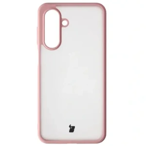 Etui Bizon Case Angelo do Samsung Galaxy A17 5G półprzezroczyste z jasnoróżową ramką
