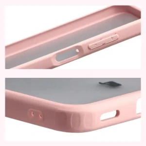 Etui Bizon Case Angelo do Samsung Galaxy A17 5G półprzezroczyste z jasnoróżową ramką