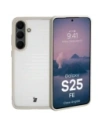 Etui Bizon Case Angelo do Samsung Galaxy S25 FE półprzezroczyste z beżową ramką