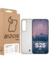 Etui Bizon Case Angelo do Samsung Galaxy S25 FE półprzezroczyste z beżową ramką