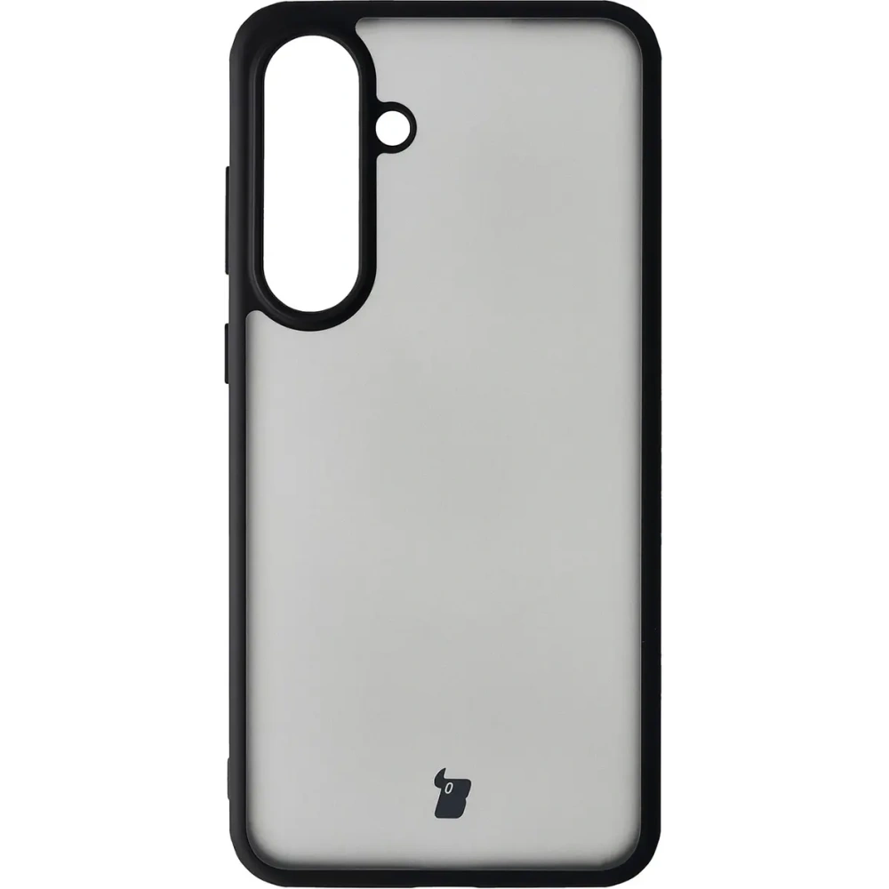 Etui Bizon Case Angelo do Samsung Galaxy S25 FE przydymione z czarną ramką