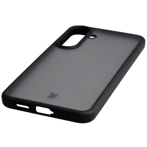 Etui Bizon Case Angelo do Samsung Galaxy S25 FE przydymione z czarną ramką