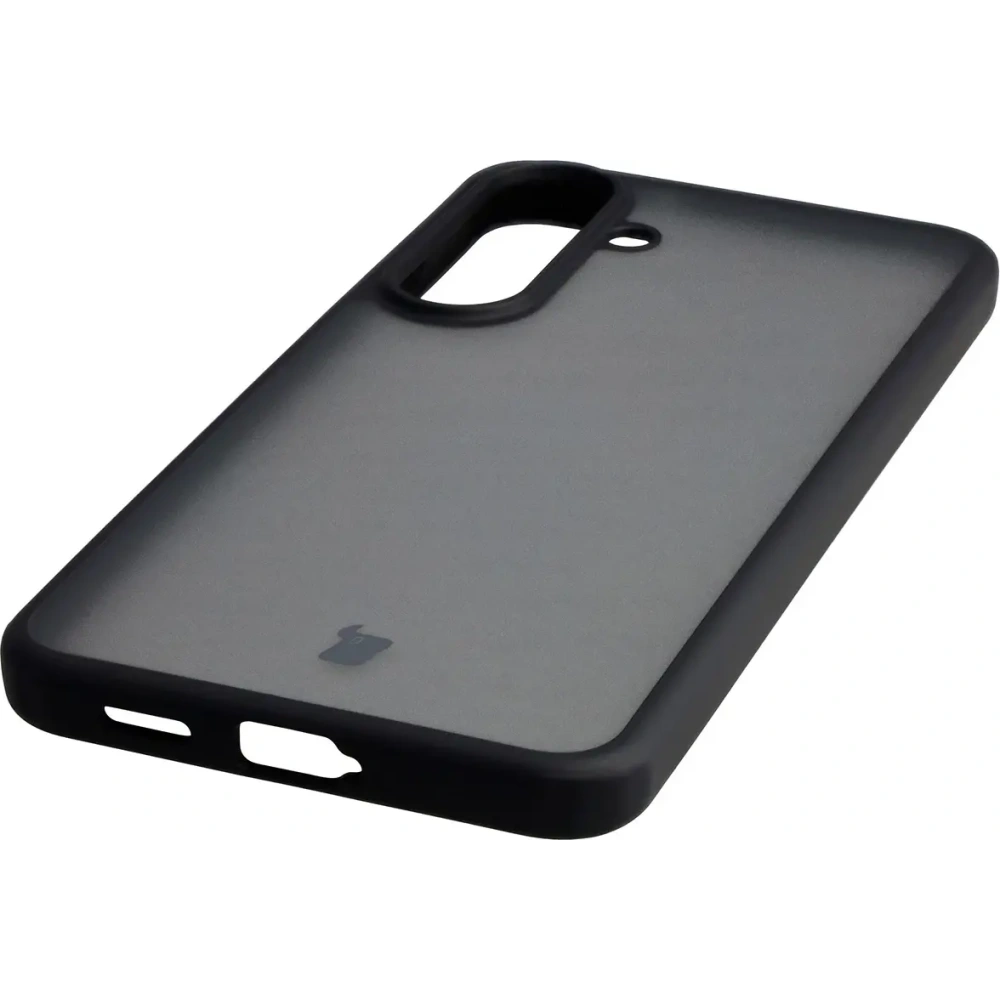 Etui Bizon Case Angelo do Samsung Galaxy S25 FE przydymione z czarną ramką