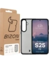 Etui Bizon Case Angelo do Samsung Galaxy S25 FE przydymione z czarną ramką